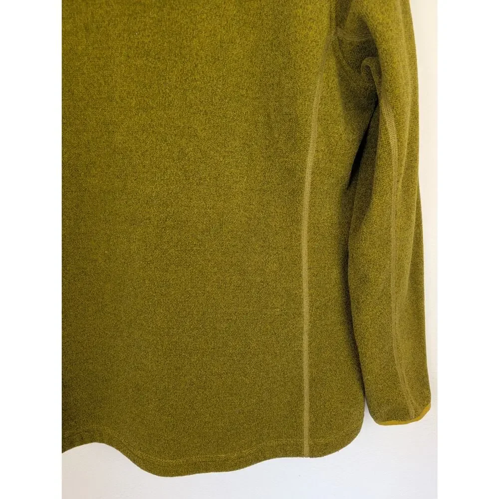 Duluth Trading Co Sweater Two Harbors Fleece Polartec Yellow Green Size L - Picture 6 of 10